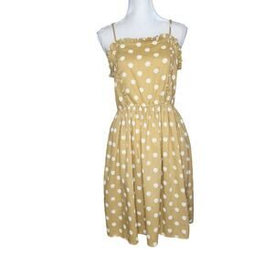 Yellow Polka Dot Coquette Summer Dress Tulip B Size Medium